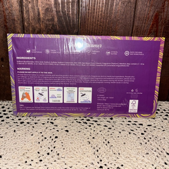 SWCANDY Shower Steamers box of 8 new - Picture 4 of 4